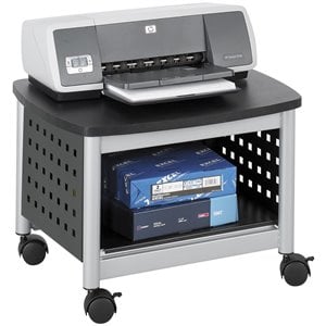 scranton & co under-desk printer stand in black