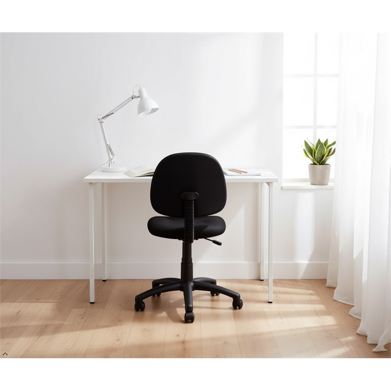 Scranton & Co Fabric Upholstered Adjustable Office Chair in Black