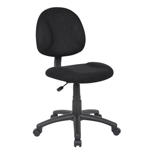 Scranton & Co Fabric Upholstered Adjustable Office Chair in Black