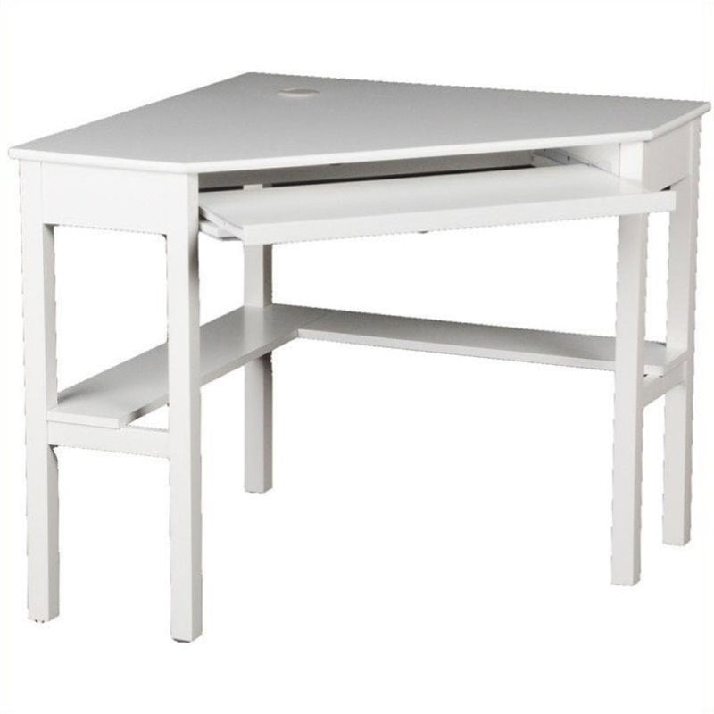 Scranton & Co Corner Computer Desk in White
