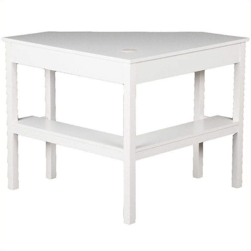 Scranton & Co Corner Computer Desk in White