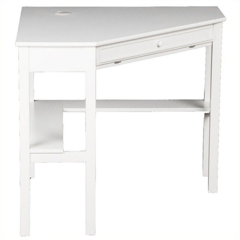 Scranton & Co Corner Computer Desk in White