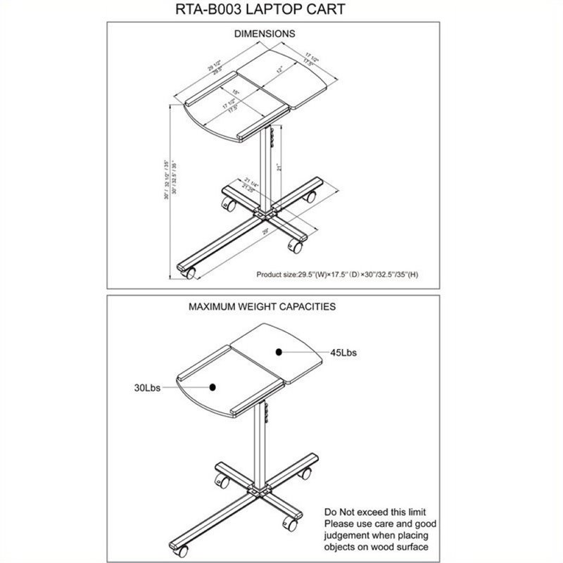 Scranton & Co Mobile Laptop Stand in Graphite
