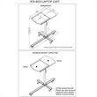 Scranton & Co MDF Graphite Laptop Stand Adjustable Height Mobile