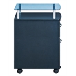 Scranton & Co 2 Drawer Wood Mobile File Cabinet in Graphite