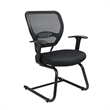 Scranton & Co Fabric Grid Back Guest Chair and Cantilever Base