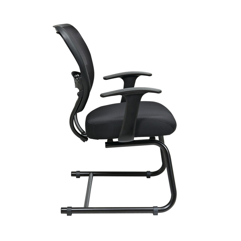 Scranton & Co Fabric Grid Back Guest Chair and Cantilever Base