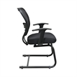 Scranton & Co Fabric Grid Back Guest Chair and Cantilever Base