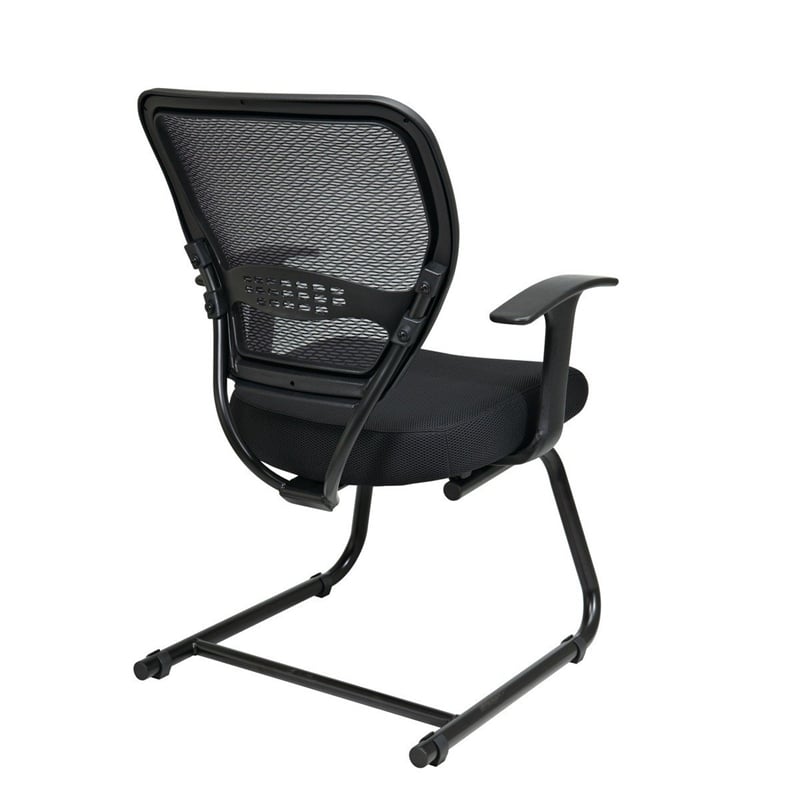 Scranton & Co Fabric Grid Back Guest Chair and Cantilever Base