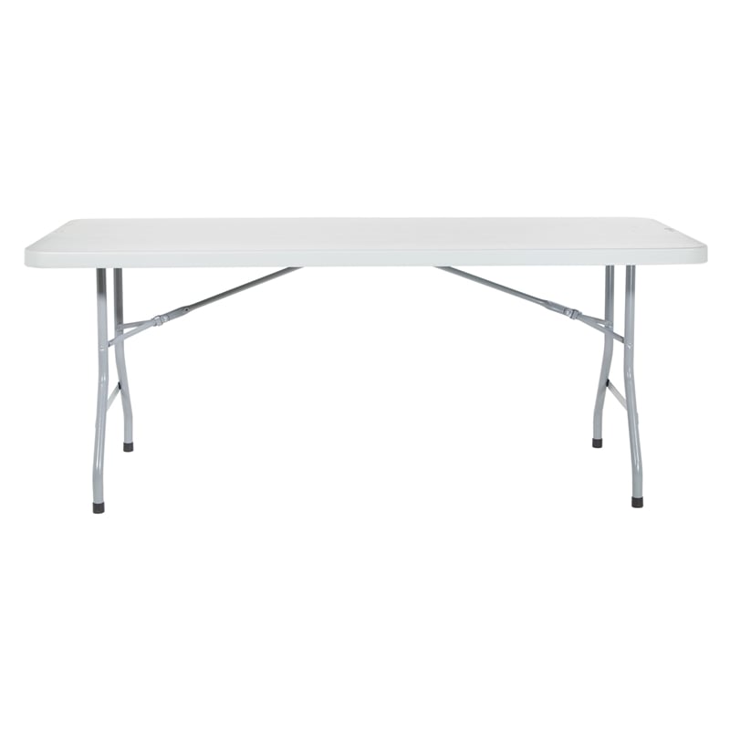 Scranton & Co 6' Resin Multi Purpose Table in Light Gray