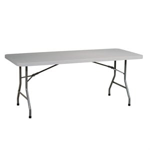 Scranton & Co 6' Resin Multi Purpose Table in Light Gray