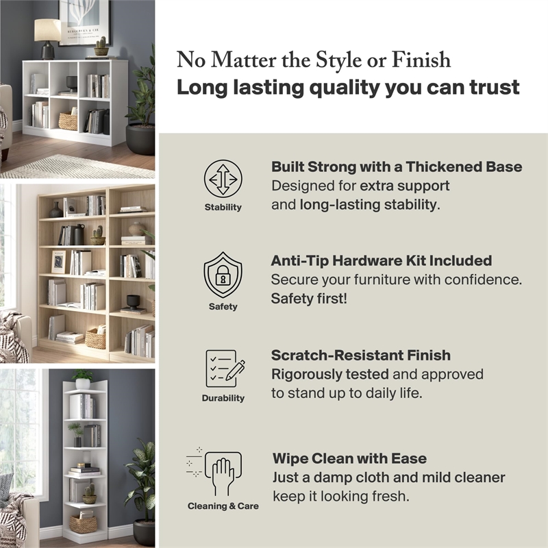 Scranton & Co 2 Shelf Wood Bookcase in Vogue Cherry