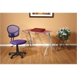 Scranton & Co Modern Mesh Fabric Task Office Chair in Purple/Nylon
