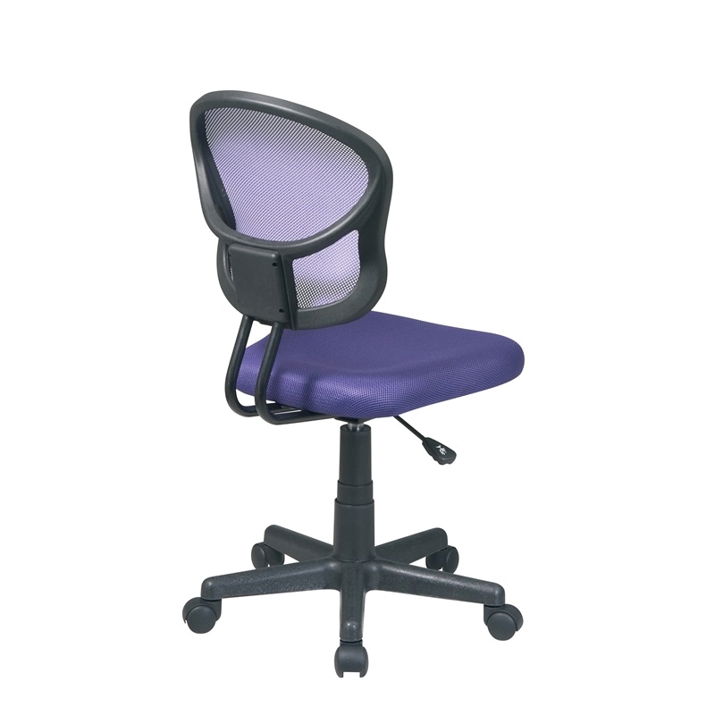 Scranton & Co Modern Mesh Fabric Task Office Chair in Purple/Nylon