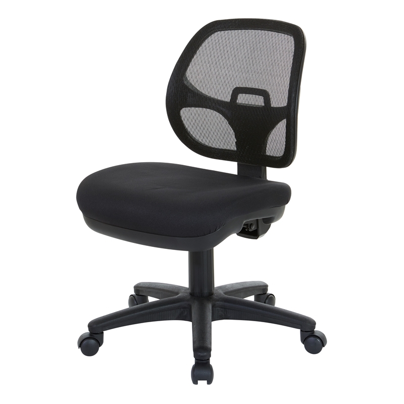 Scranton & Co Contemporary Fabric Ergonomic Task Office Chair in Black