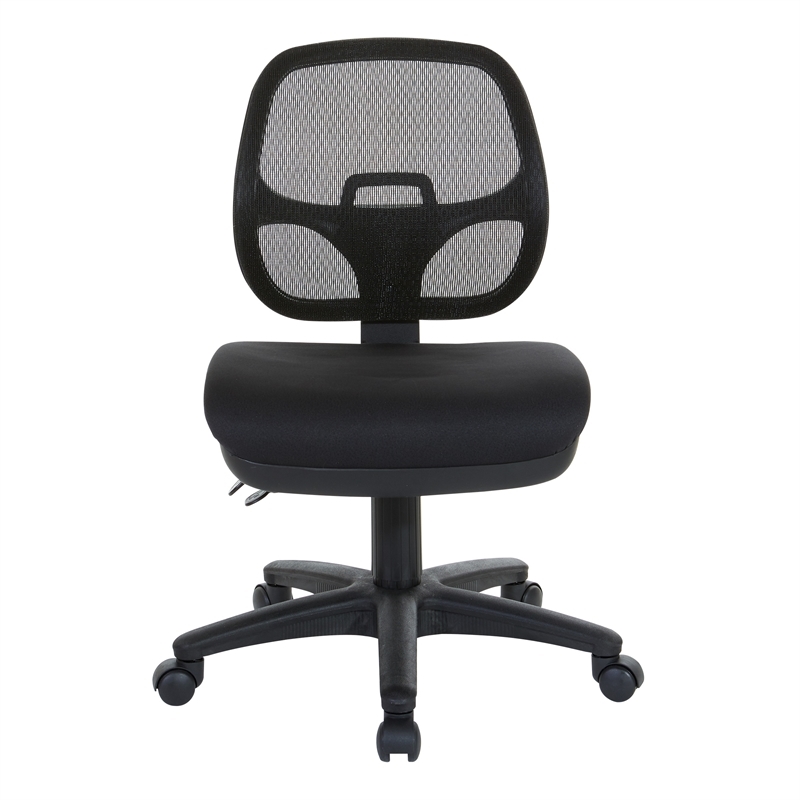 Scranton & Co Contemporary Fabric Ergonomic Task Office Chair in Black