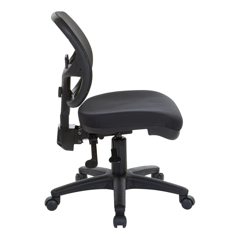 Scranton & Co Contemporary Fabric Ergonomic Task Office Chair in Black