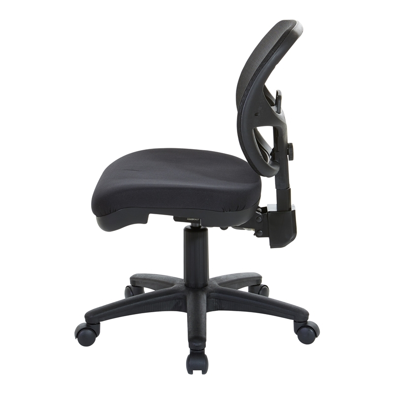 Scranton & Co Contemporary Fabric Ergonomic Task Office Chair in Black