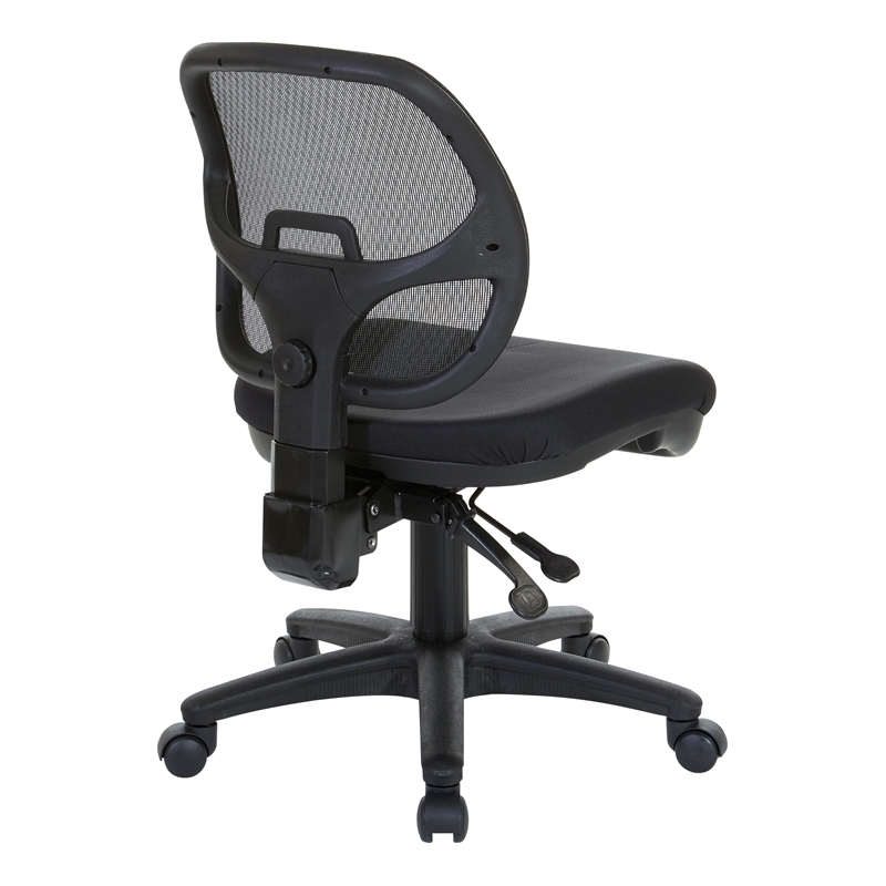 Scranton & Co Contemporary Fabric Ergonomic Task Office Chair in Black