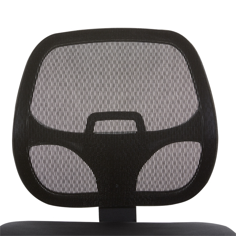 Scranton & Co Contemporary Fabric Ergonomic Task Office Chair in Black