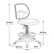 Scranton & Co Mesh Black Drafting Chair Adjustable