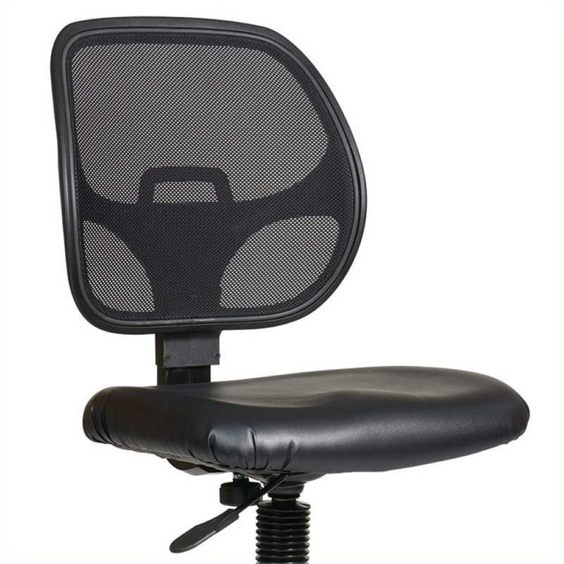 Scranton & Co Mesh Back Drafting Chair with Vinyl Seat