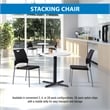 Scranton & Co Straight Leg Stacking Chair in Black (Set of 4)