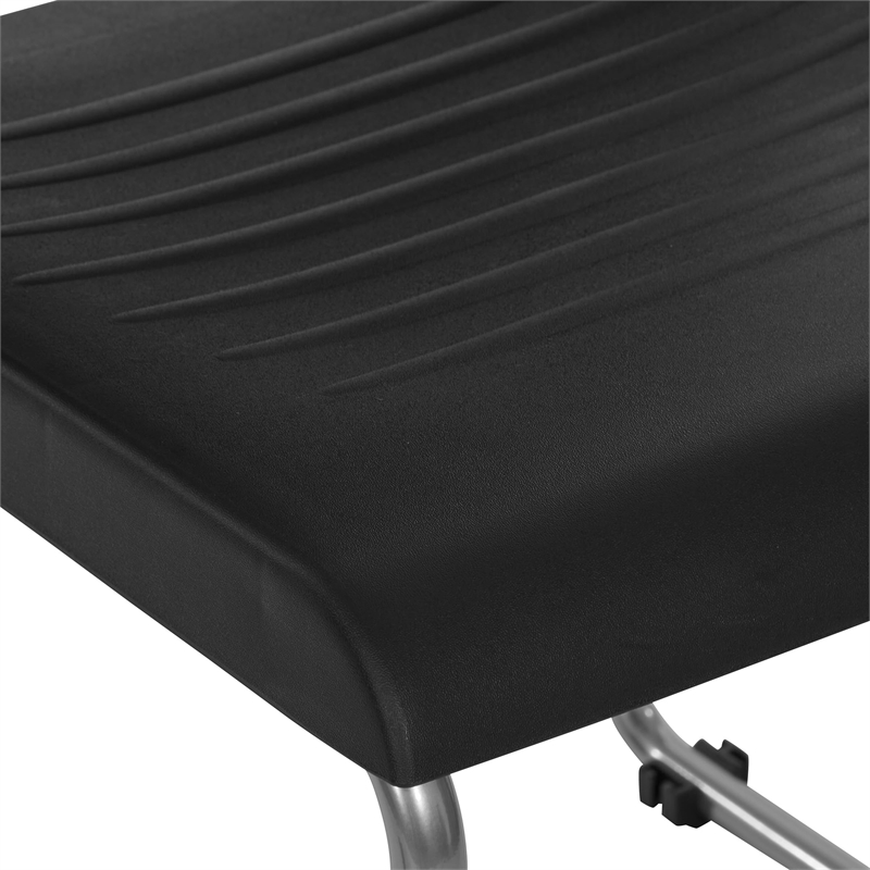 Scranton & Co Sled Base Stacking Chair in Black (Set of 2)