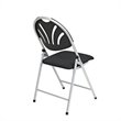 Scranton & Co Plastic Folding Chair in Black and Silver (Set of 4)