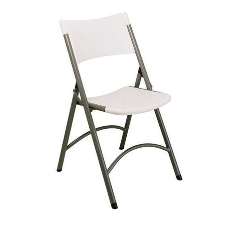 Scranton & Co Resin Folding Chair with Gray Frame (Set of 4)