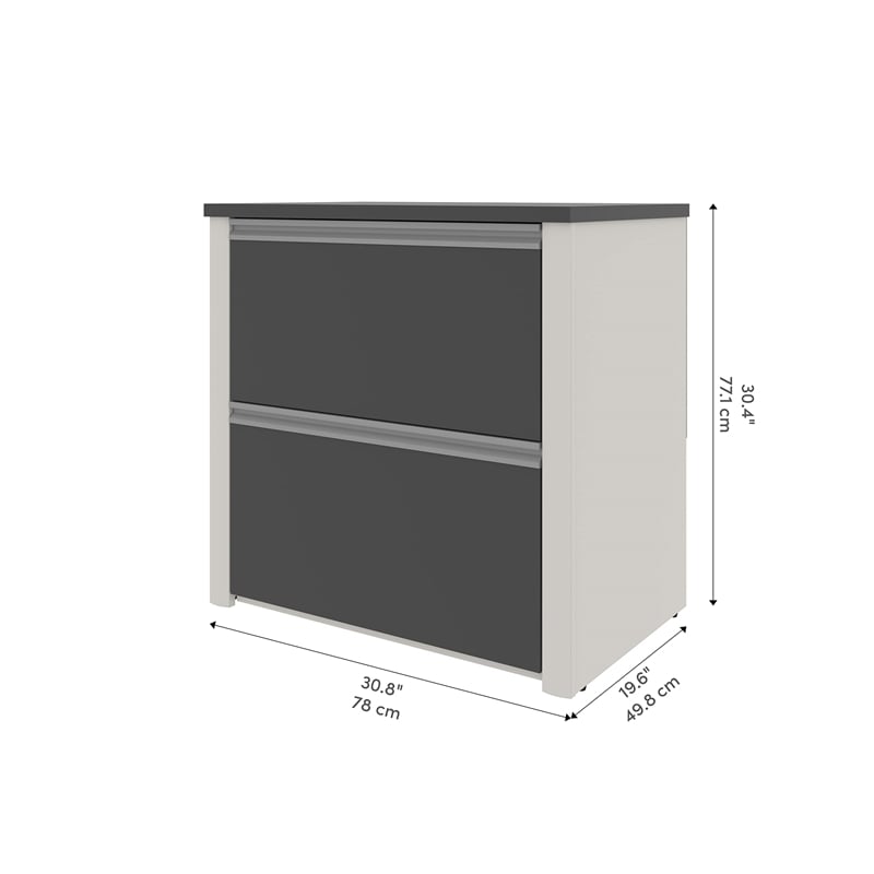 Scranton & Co Melamine Slate and Sandstone Lateral File Rectangular 30.8