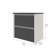 Scranton & Co Melamine Slate and Sandstone Lateral File Rectangular 30.8