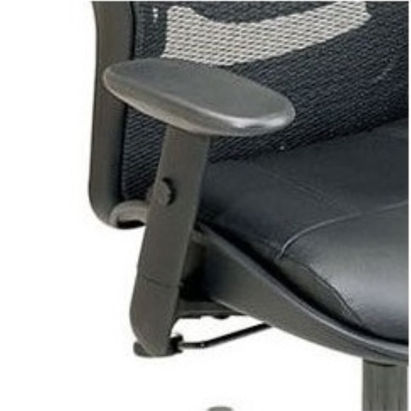 Scranton & Co Eco Leather Mesh Back Office Chair in Black