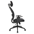 Scranton & Co Contemporary Fabric Back Office Chair with Headrest in Black