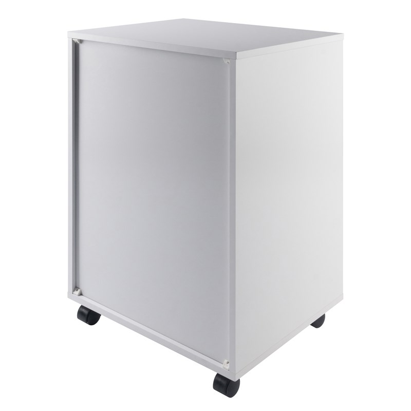 Scranton & Co 5-Drawer Modern Wood Mobile File Cabinet in White