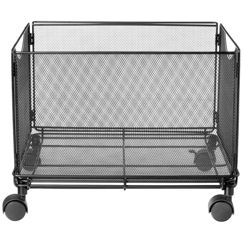 Scranton & Co Mesh Rolling File Cube in Black