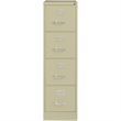 Scranton & Co Aluminum Beige Filing Cabinet Vertical Lockable 4-Drawer 22
