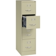 Scranton & Co Aluminum Beige Filing Cabinet Vertical Lockable 4-Drawer 22