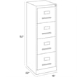 Scranton & Co Aluminum Beige Filing Cabinet Vertical Lockable 4-Drawer 22