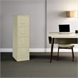 Scranton & Co Aluminum Beige Filing Cabinet Vertical Lockable 4-Drawer 22