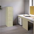 Scranton & Co Aluminum Beige Filing Cabinet Vertical Lockable 4-Drawer 22