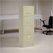 Scranton & Co Aluminum Beige Filing Cabinet Vertical Lockable 4-Drawer 22