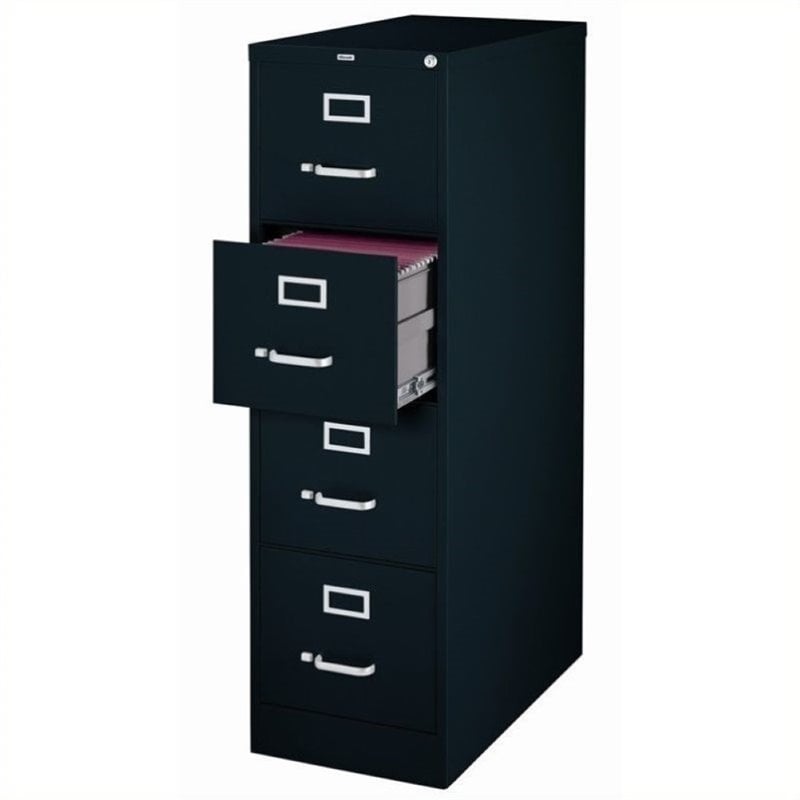 Scranton Co 4 Drawer 22 Deep Letter File Cabinet In Black Sc 436143