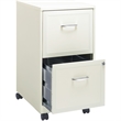 Scranton & Co 2-Drawer Metal Mobile Vertical Filing Cabinet in White