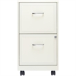 Scranton & Co 2-Drawer Metal Mobile Vertical Filing Cabinet in White