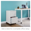 Scranton & Co 2-Drawer Metal Mobile Vertical Filing Cabinet in White