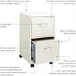 Scranton & Co 2-Drawer Metal Mobile Vertical Filing Cabinet in White