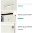 Scranton & Co 2-Drawer Metal Mobile Vertical Filing Cabinet in White