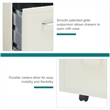 Scranton & Co 2-Drawer Metal Mobile Vertical Filing Cabinet in White
