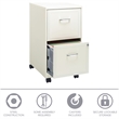 Scranton & Co 2-Drawer Metal Mobile Vertical Filing Cabinet in White